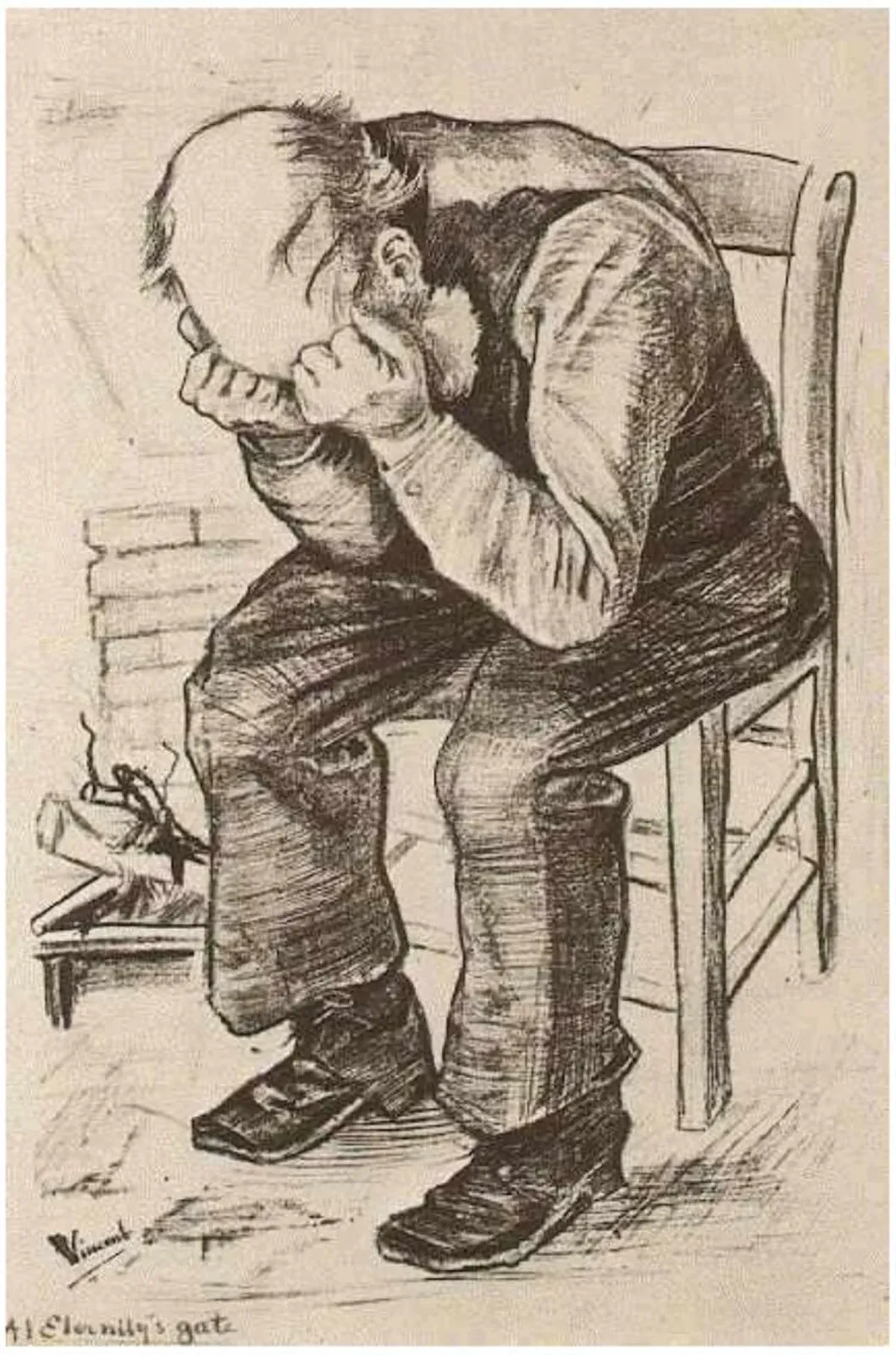Old Man with his Head in his Hands ("At Eternity's Gate"), Vincent van Gogh