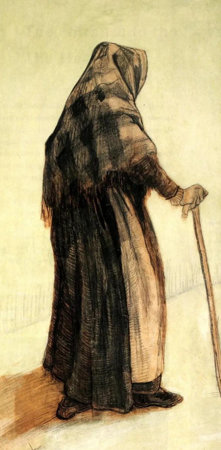 Old Woman Seen from Behind, Vincent van Gogh
