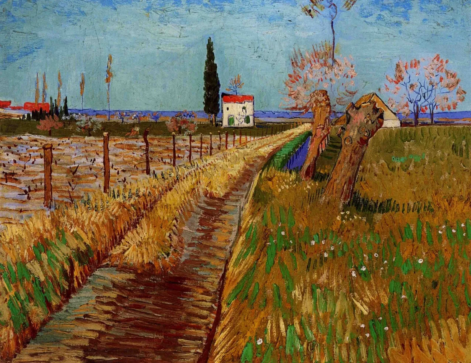 Path Through a Field with Willows, Vincent van Gogh