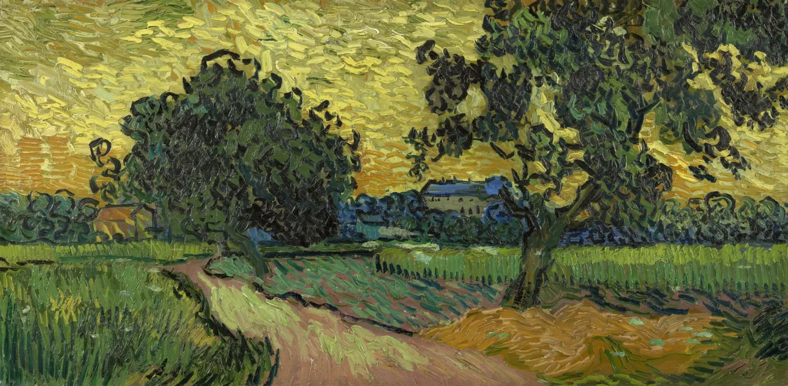 Paisaje al crepúsculo, Vincent van Gogh