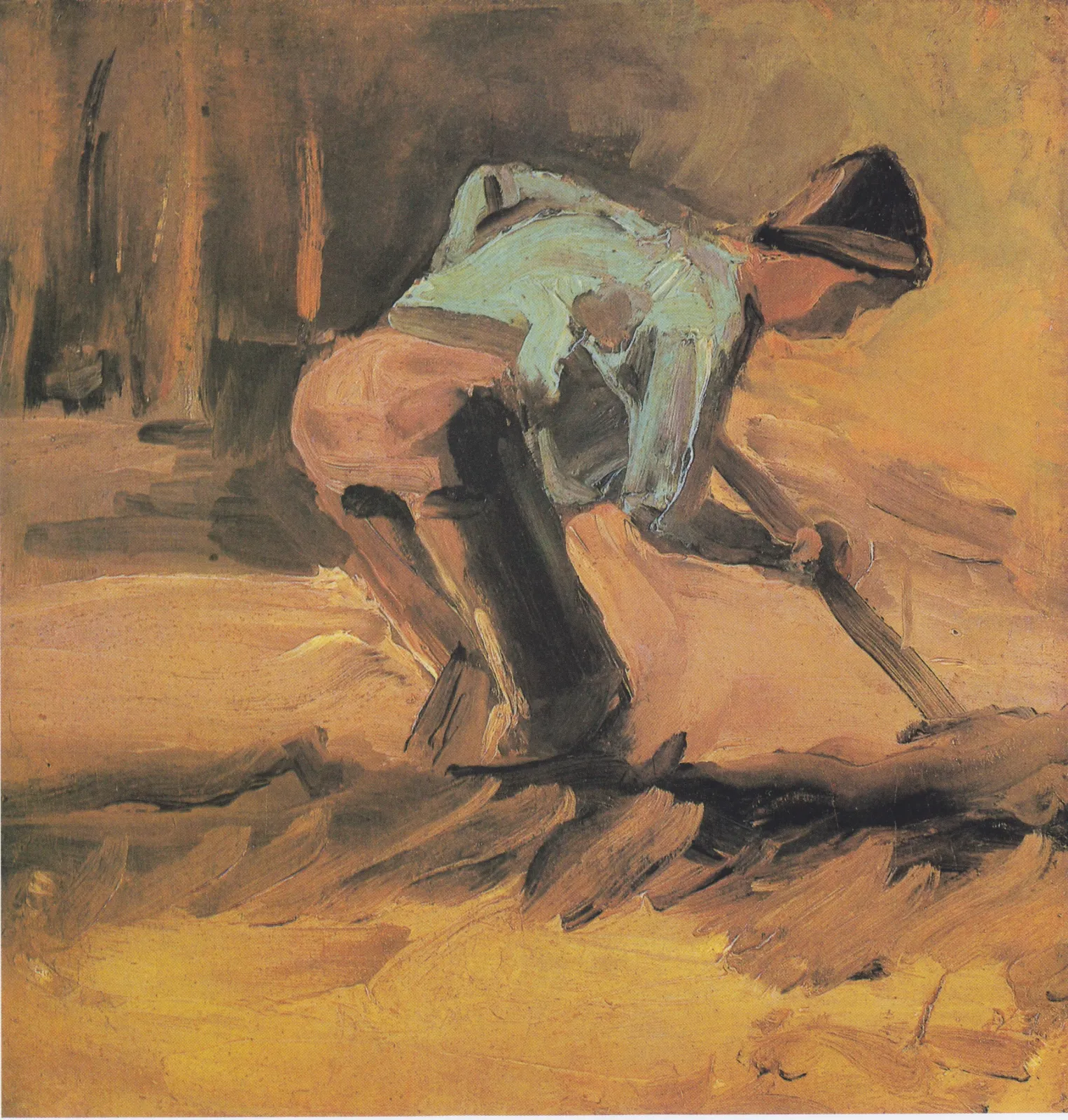 Peasant digging, Vincent van Gogh