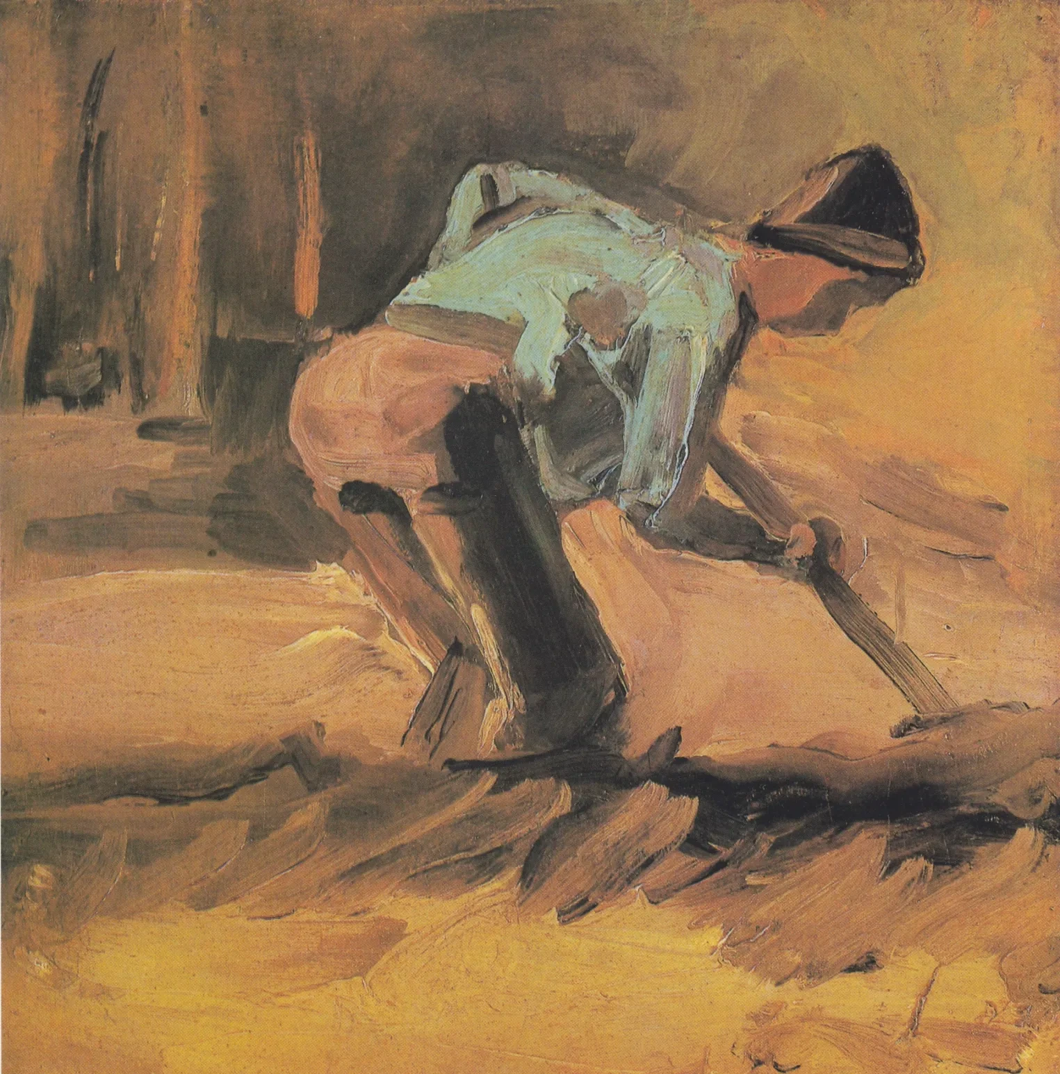 Peasant digging, Vincent van Gogh
