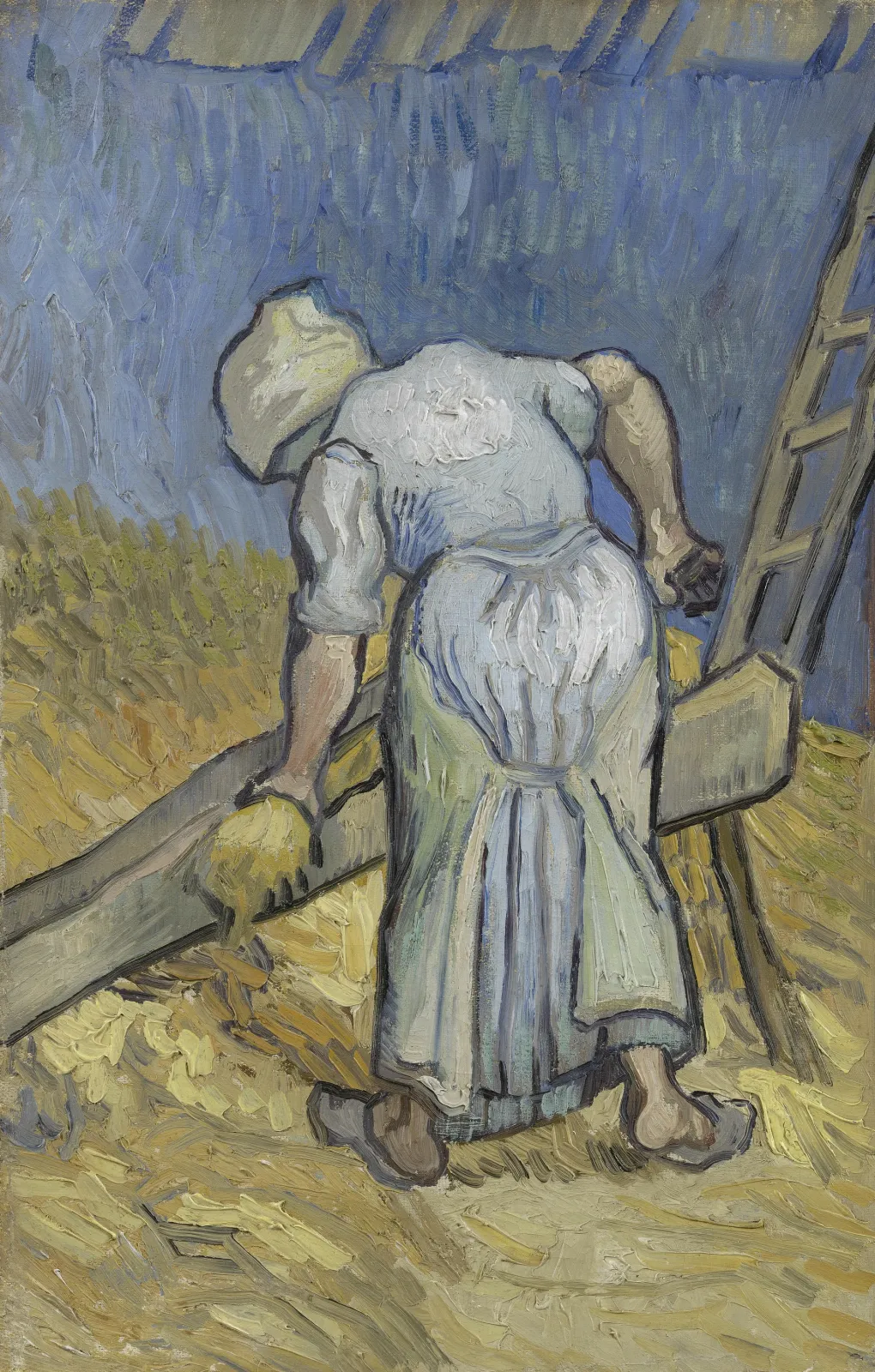 Peasant Woman Bruising Flax (after Millet), Vincent van Gogh