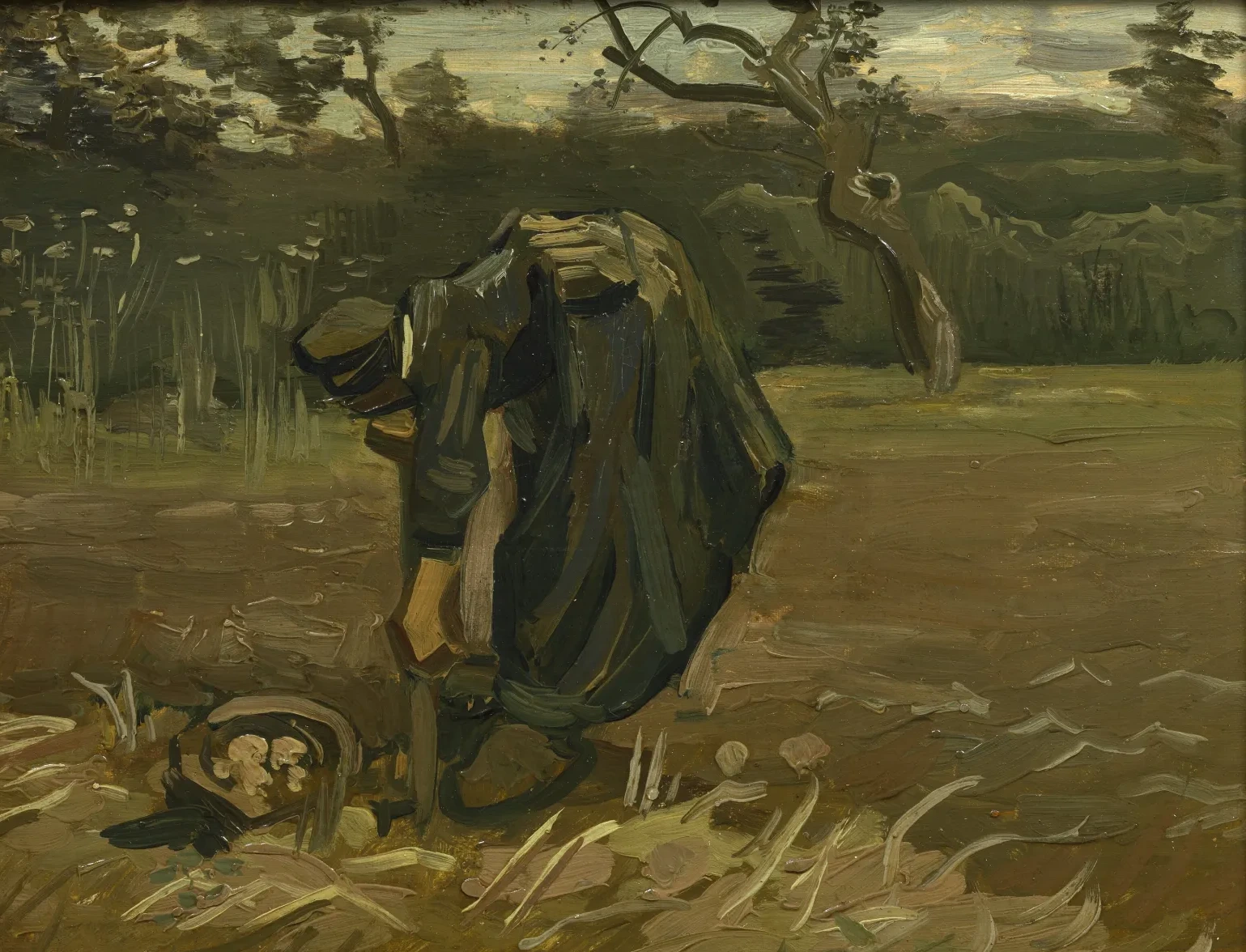 Peasant Woman Digging Up Potatoes, Vincent van Gogh