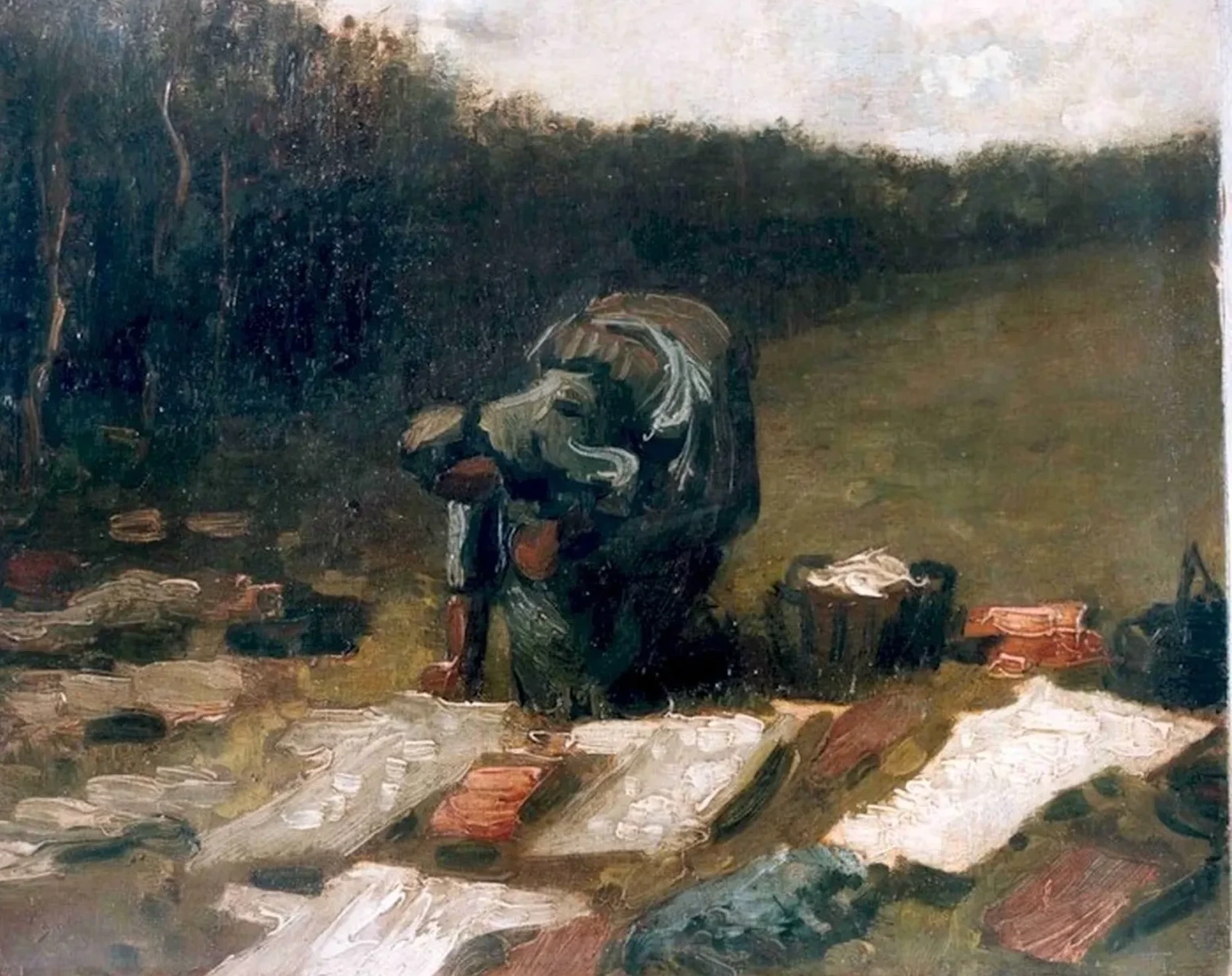 Peasant Woman Laundering, Vincent van Gogh
