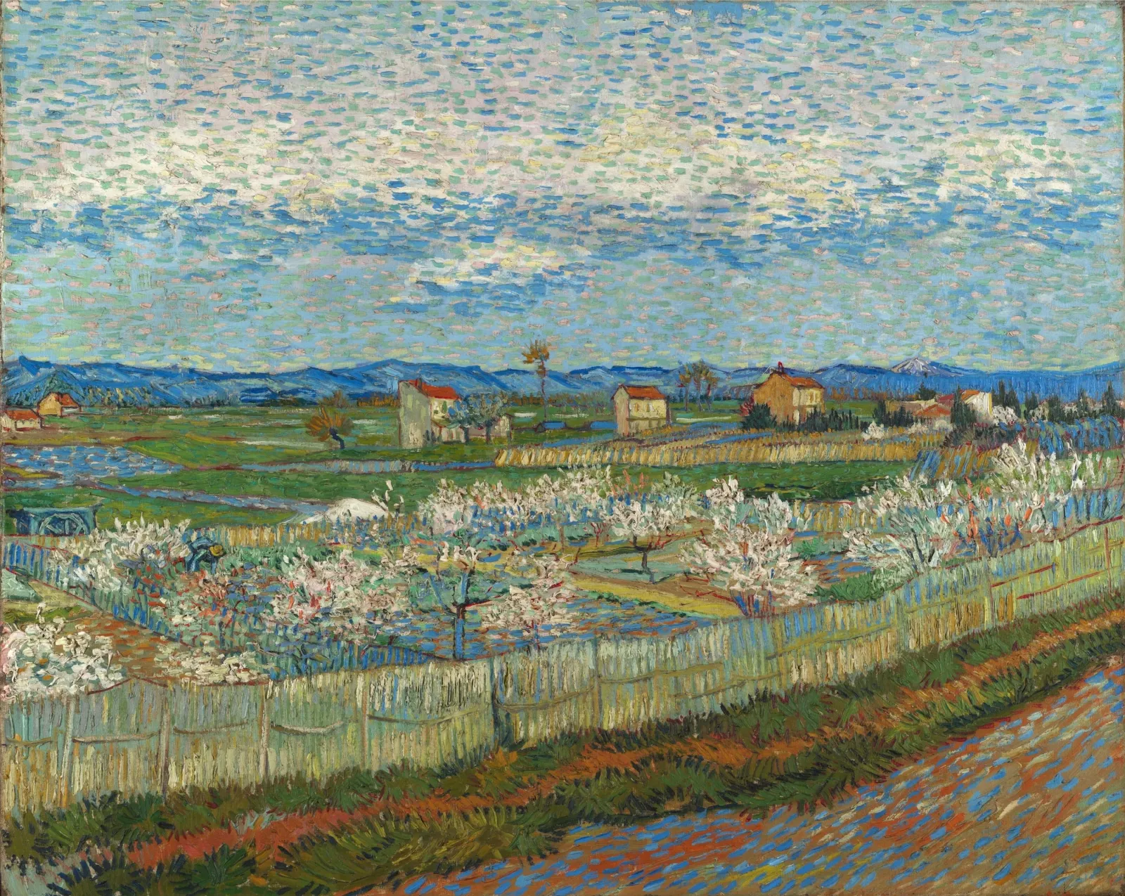 Pêchers en fleurs, Vincent van Gogh