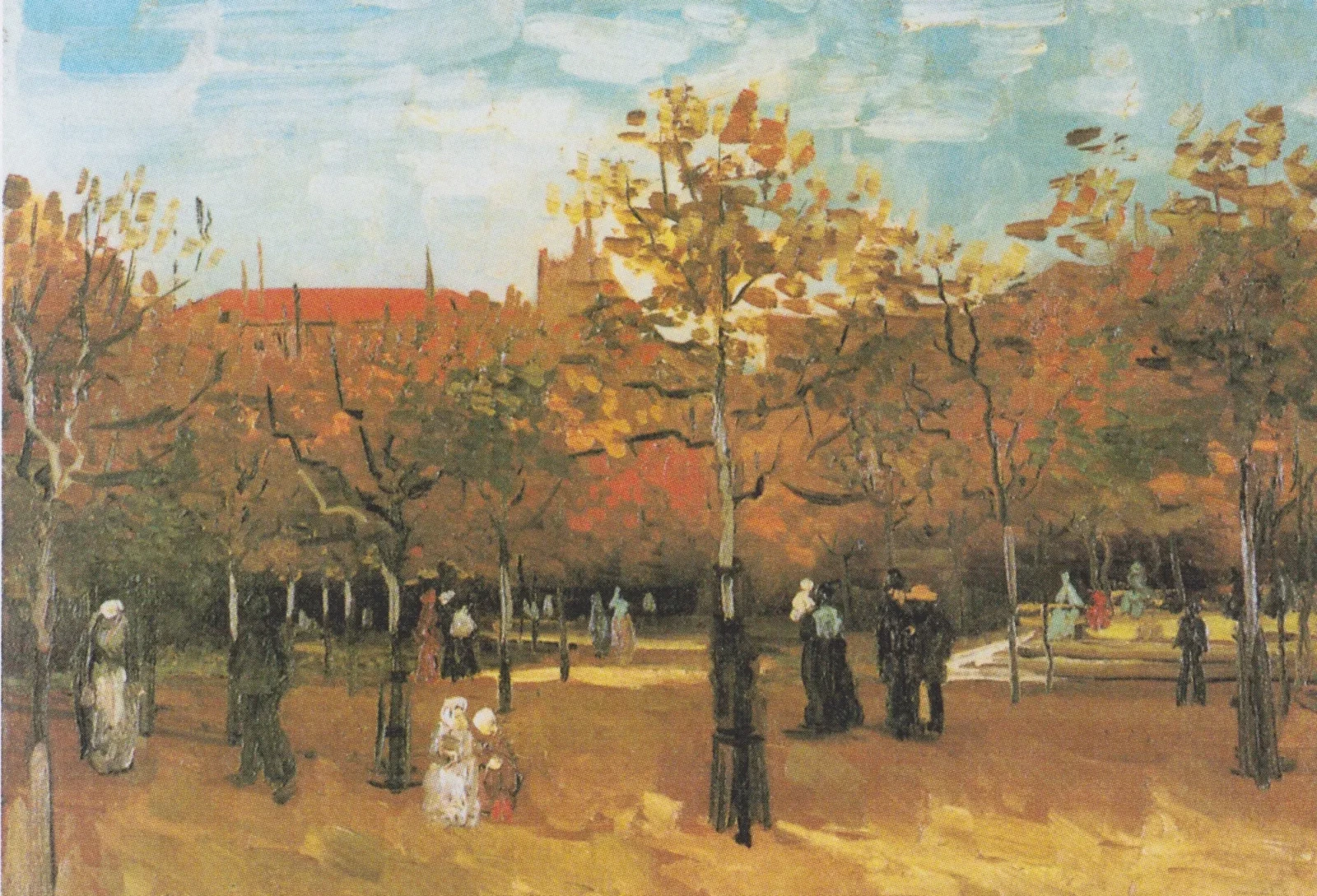 People Walking in a Park, Vincent van Gogh