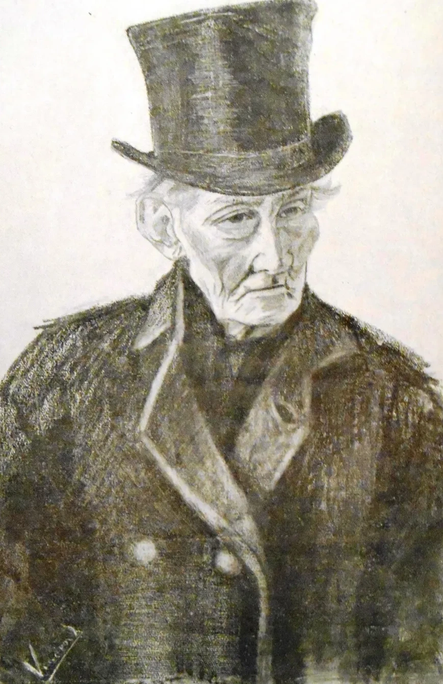 Portrait of an old man with top-hat, Vincent van Gogh