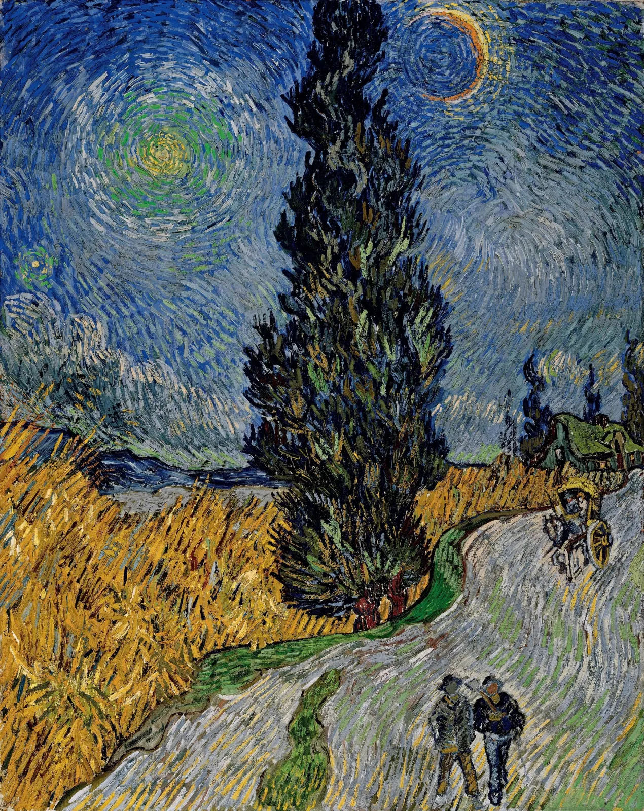 Route avec un cyprès et une étoile, Vincent van Gogh