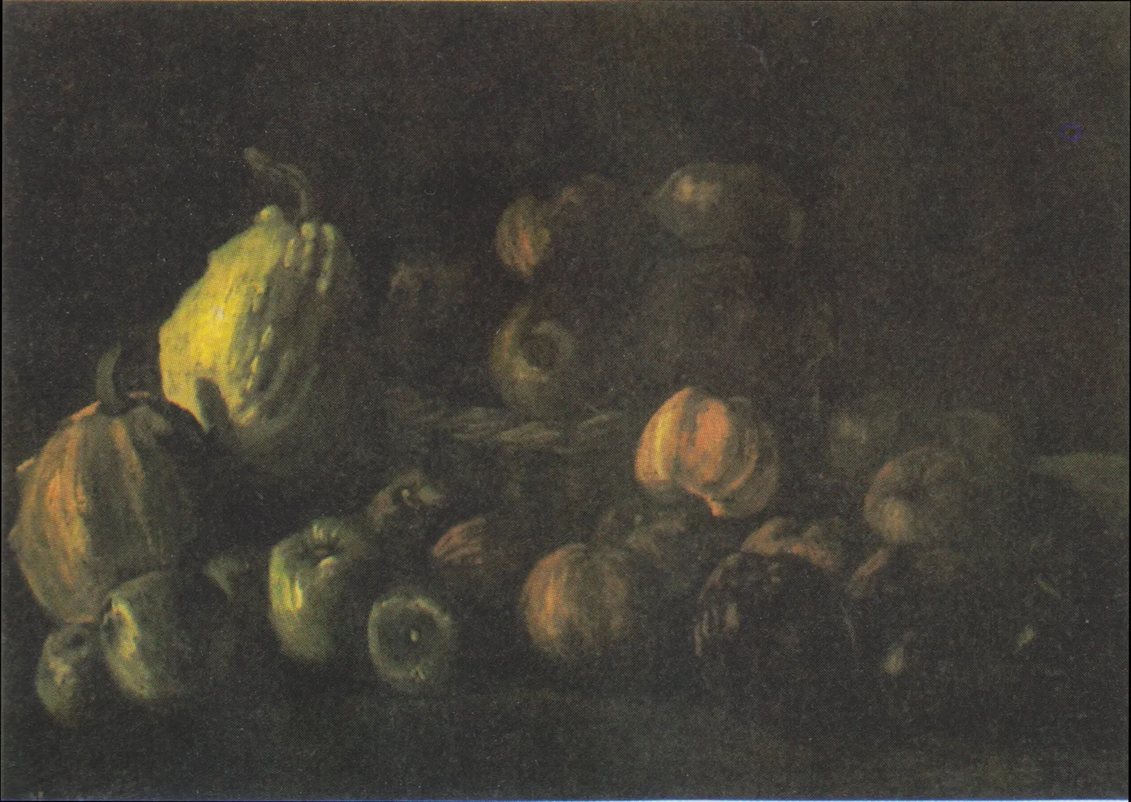 Still Life with a Basket of Apples and Two Pumpkins, Vincent van Gogh