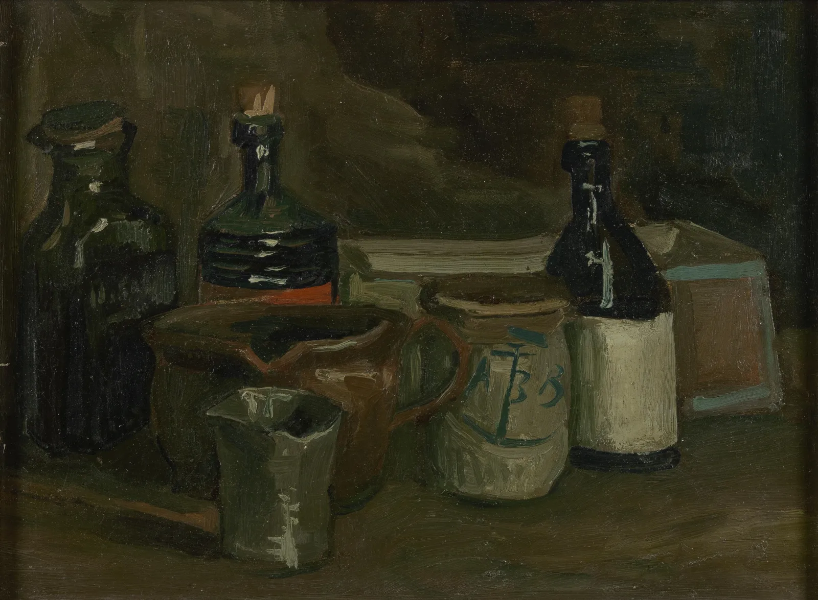 Still Life with Bottles and Earthenware, Vincent van Gogh