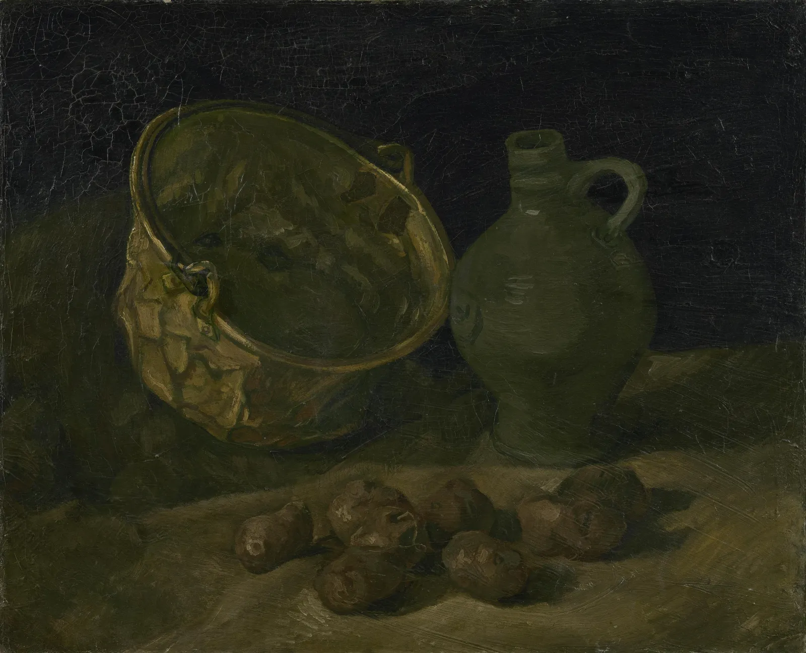 Still Life with Brass Cauldron and Jug, Vincent van Gogh