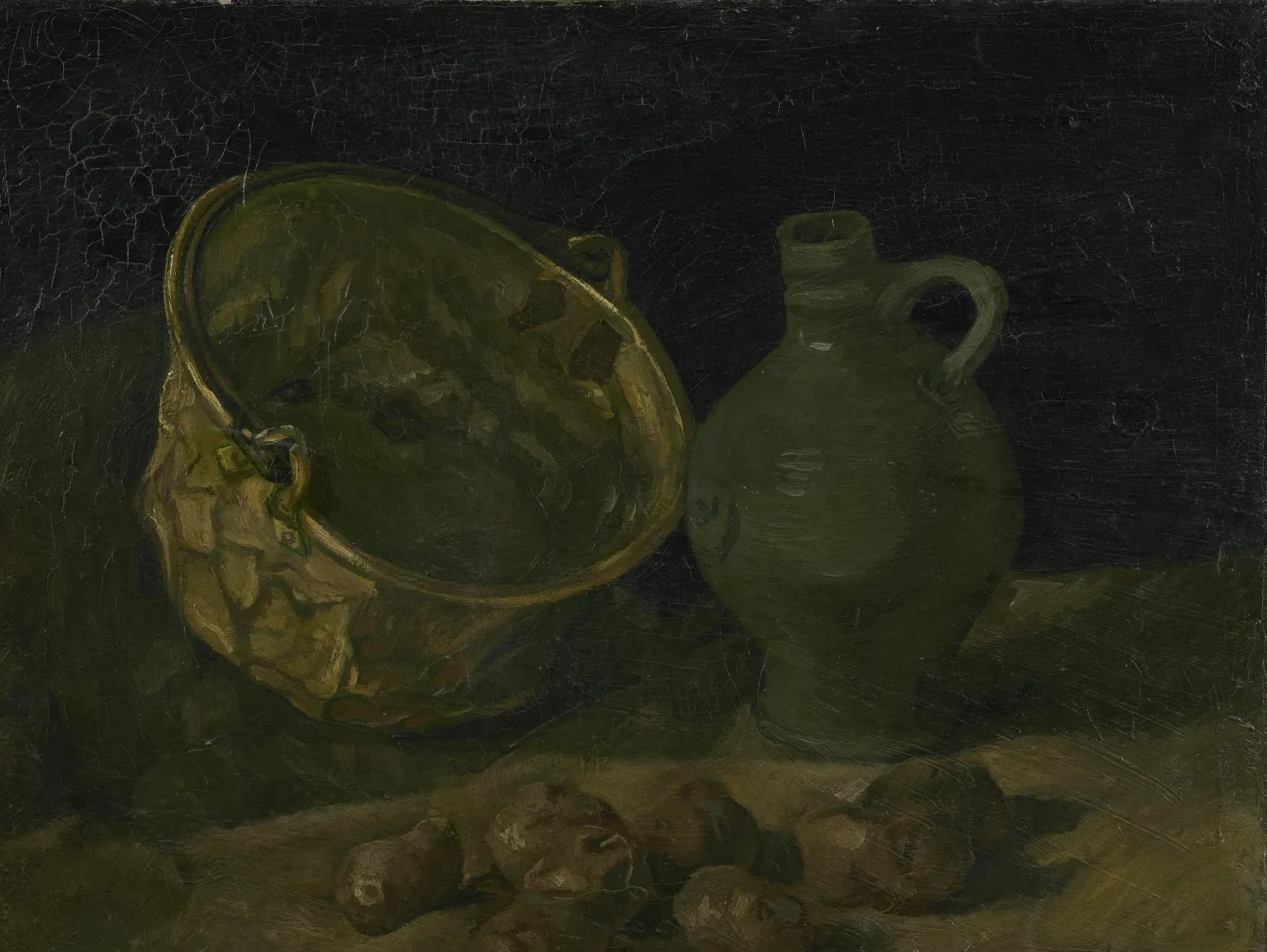 Still Life with Brass Cauldron and Jug, Vincent van Gogh