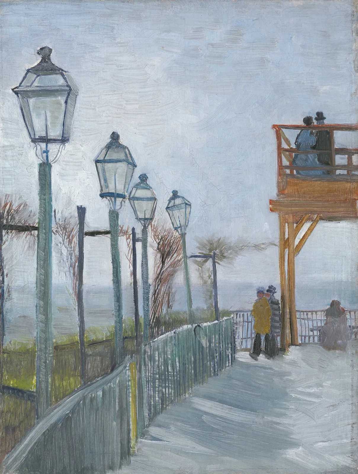 Terrace and Observation Deck at the Moulin de Blute-Fin, Montmartre, Vincent van Gogh