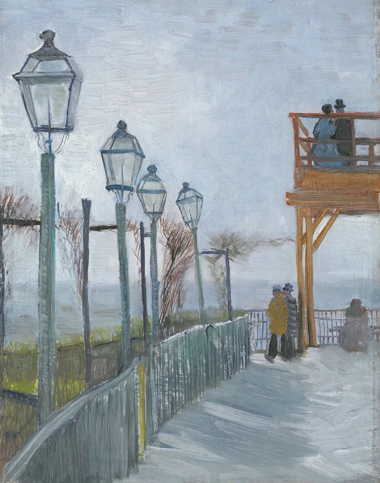 Terrace and Observation Deck at the Moulin de Blute-Fin, Montmartre, Vincent van Gogh
