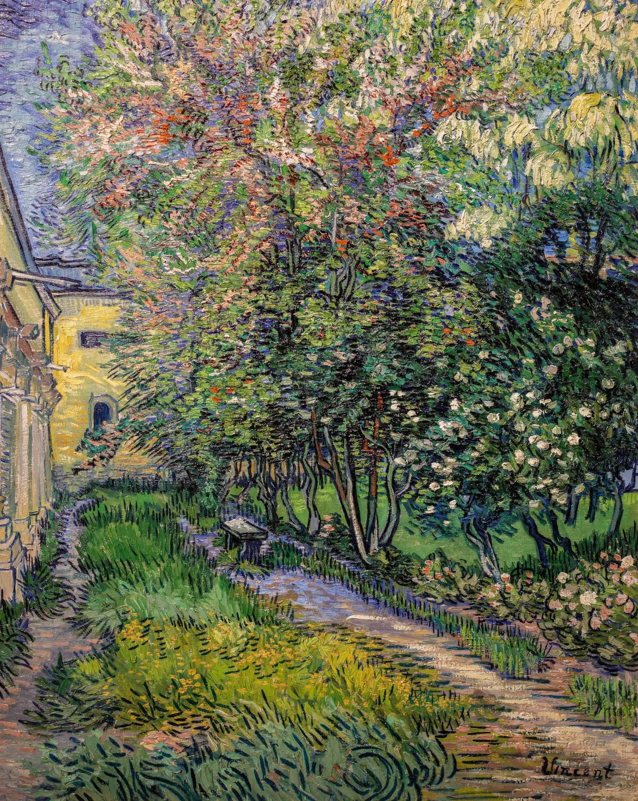 The garden at the asylum at Saint-Rémy, Vincent van Gogh