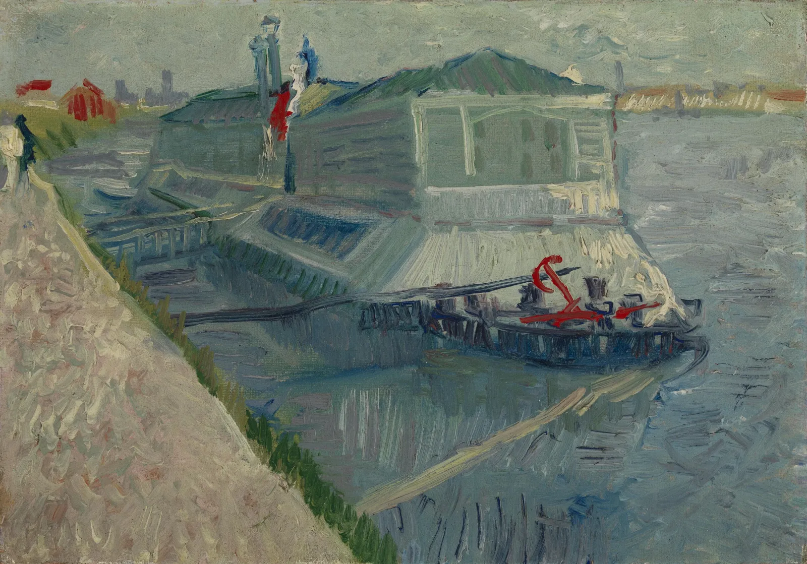 The Laundry Boat on the Seine at Asnières, Vincent van Gogh