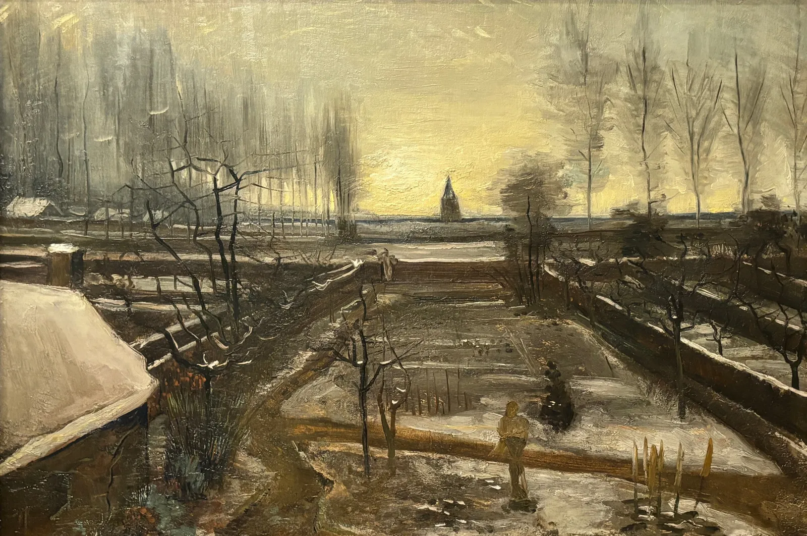 The Parsonage Garden at Nuenen in the Snow, Vincent van Gogh