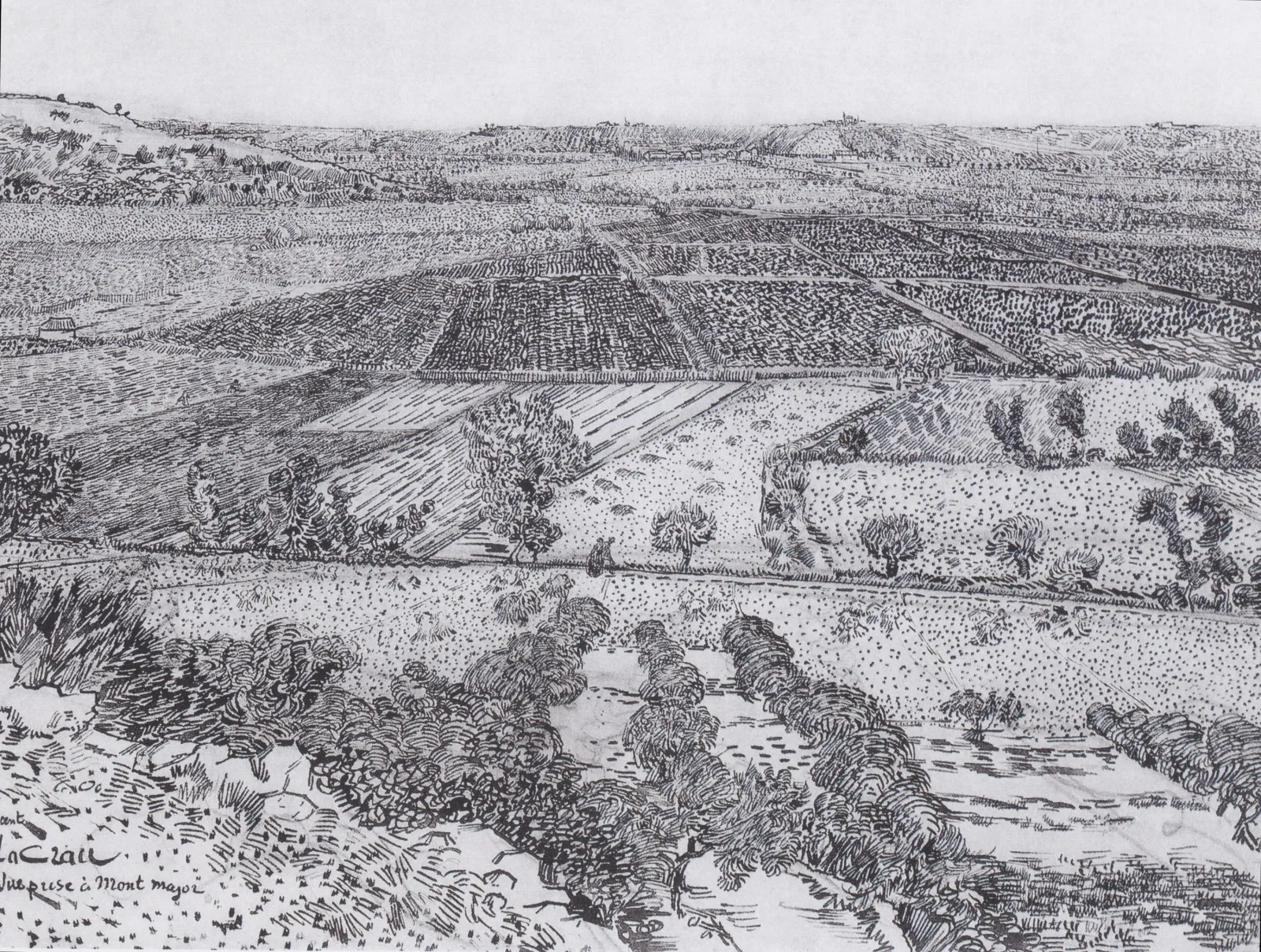 The plain La Crau" near Arles, seen from Montmajour", Vincent van Gogh