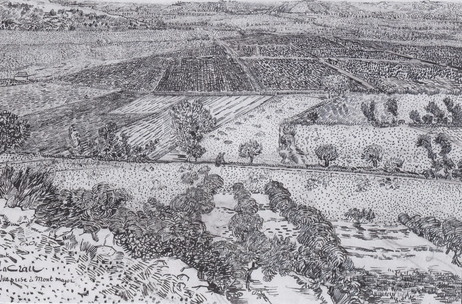 The plain La Crau" near Arles, seen from Montmajour", Vincent van Gogh