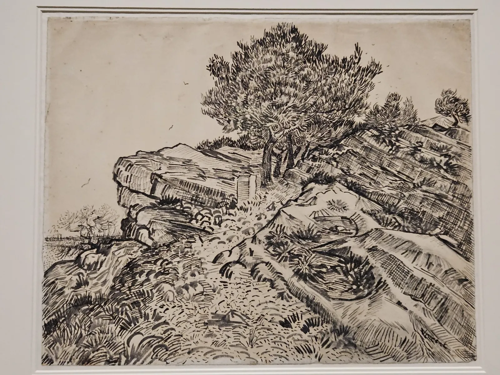 The Rock of Montmajour with Pine Trees, Vincent van Gogh