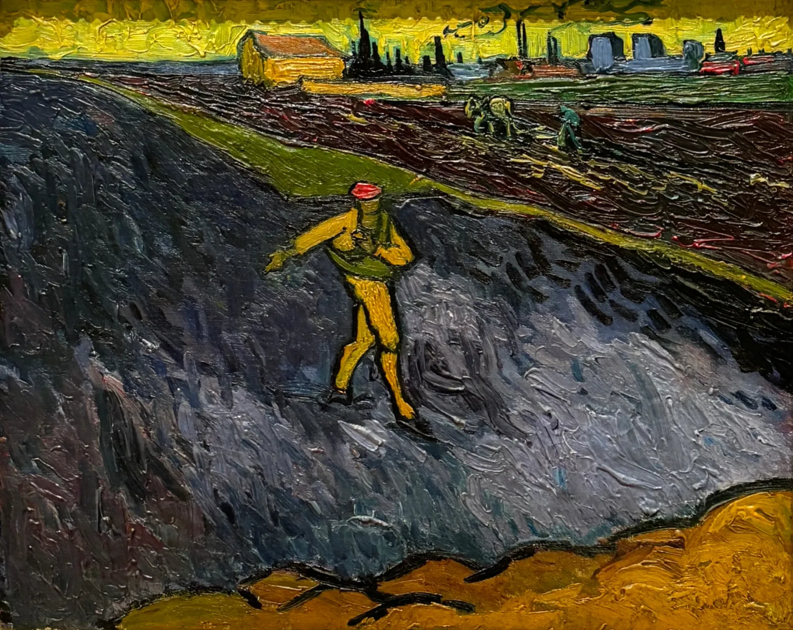 The Sower: Outskirts of Arles in the Background, Vincent van Gogh
