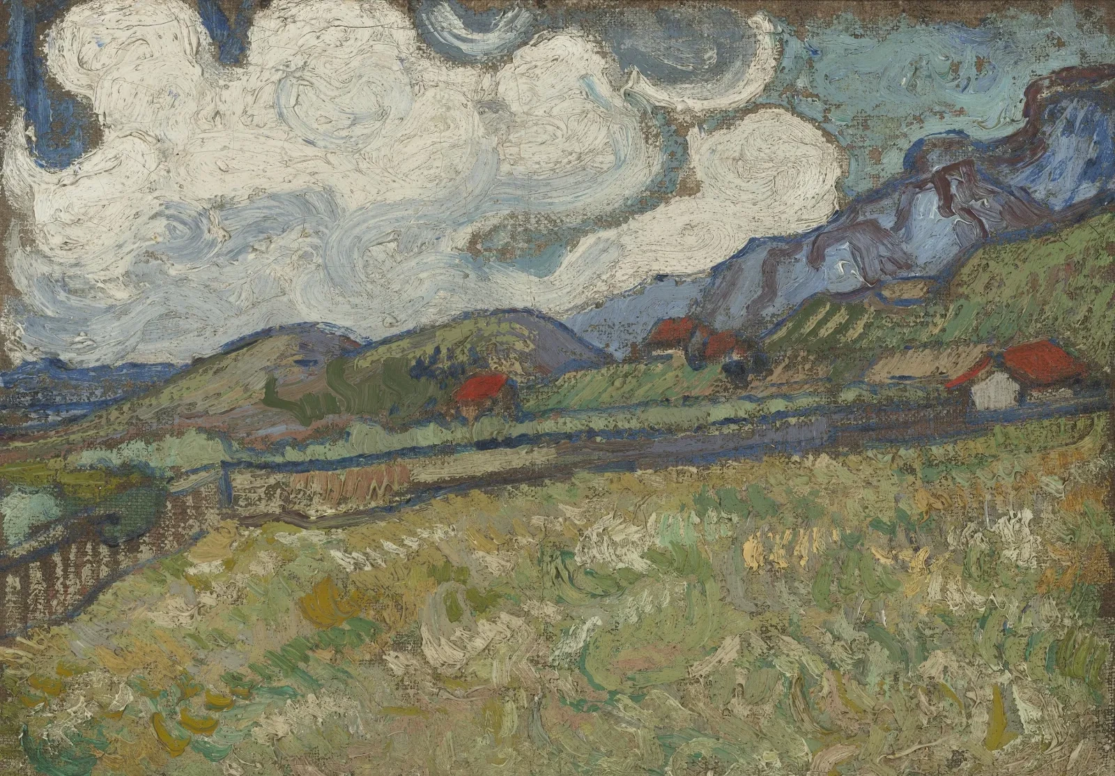 The Wheat Field behind St. Paul's Hospital, St. Rémy, Vincent van Gogh