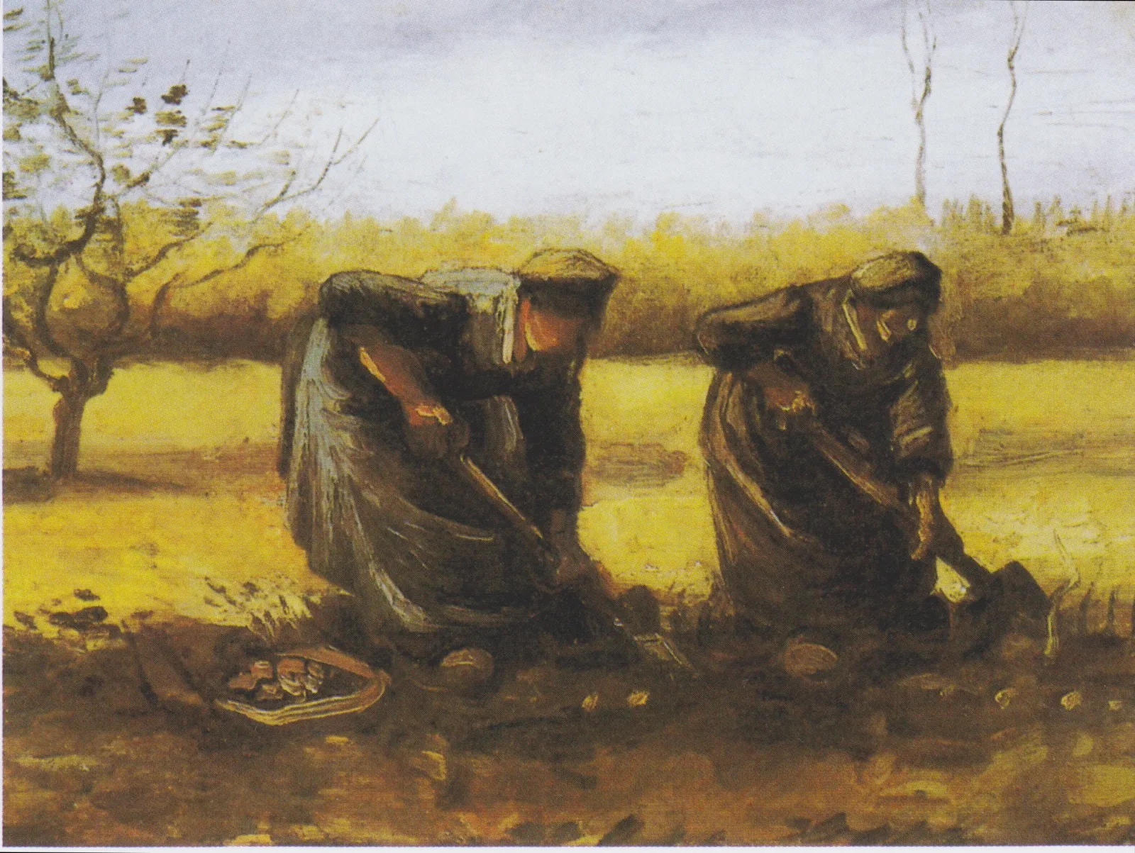 Two Peasant Women Digging Potatoes, Vincent van Gogh