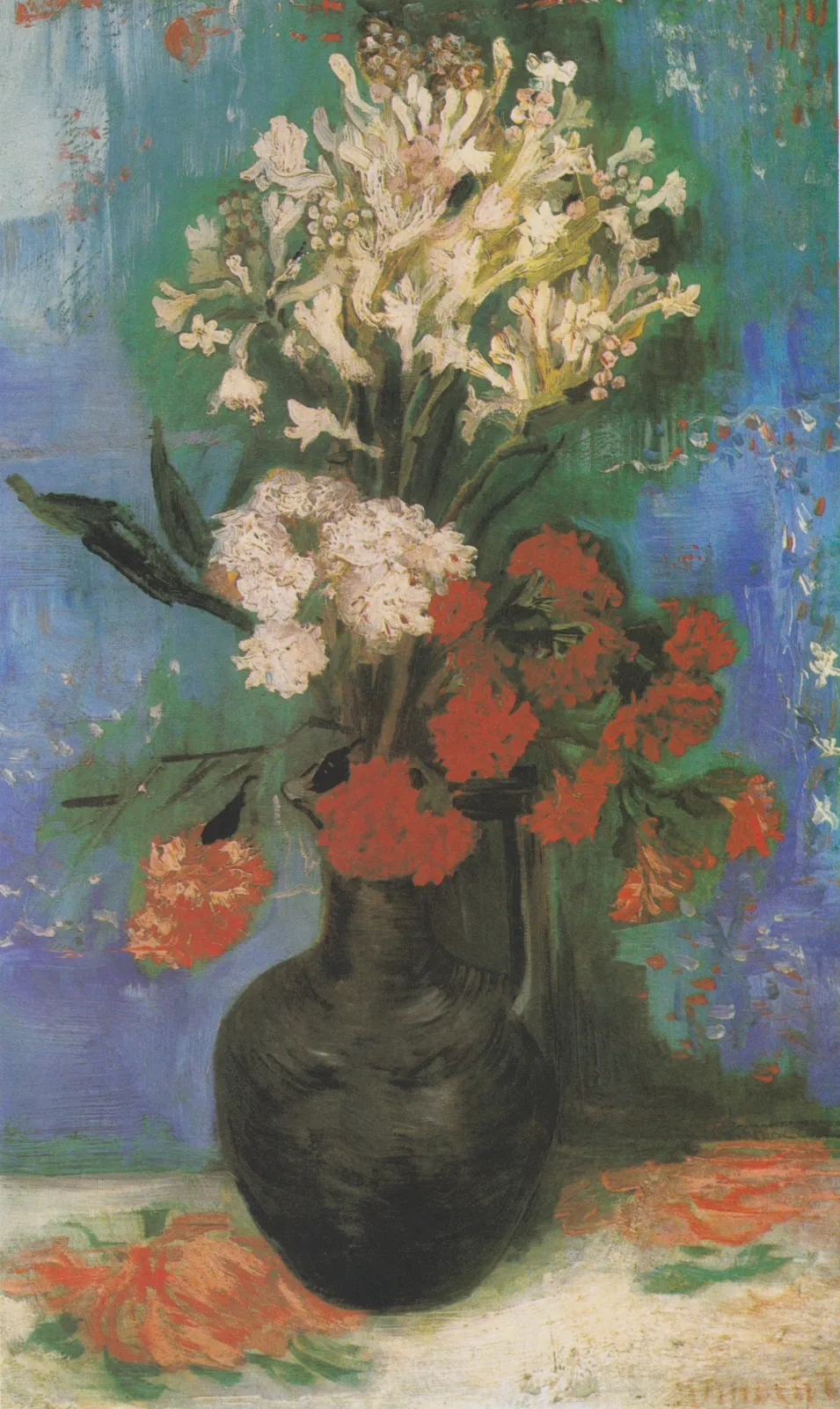 Vase with Carnations and Other Flowers, Vincent van Gogh