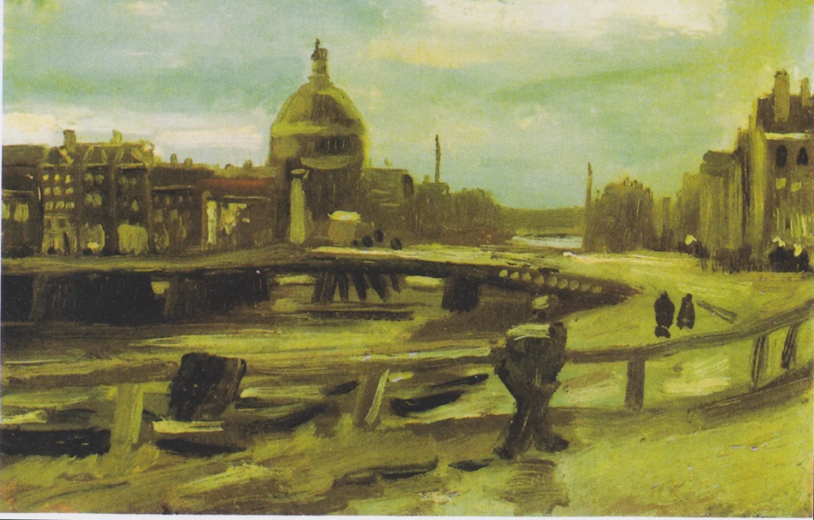 View of Amsterdam from Central Station, Vincent van Gogh
