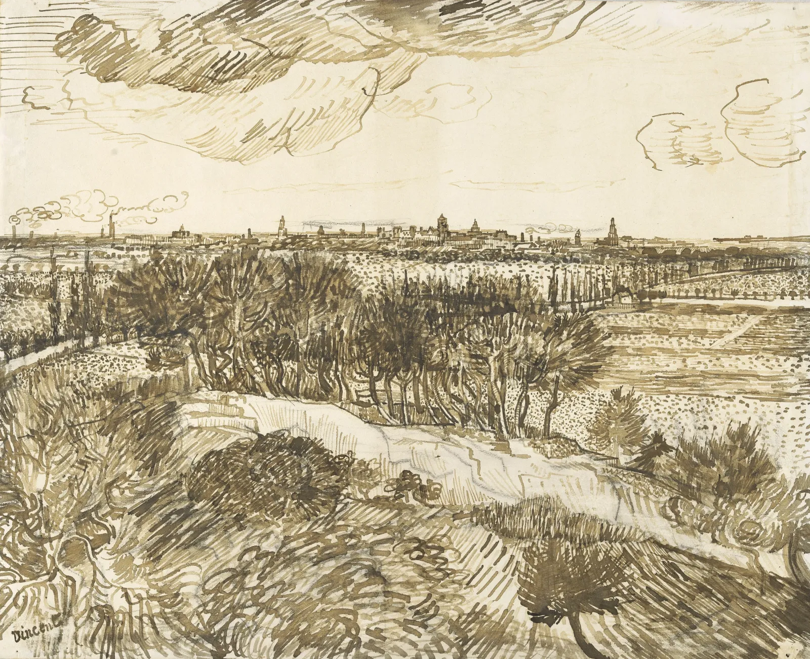 View of Arles from Montmajour, Vincent van Gogh