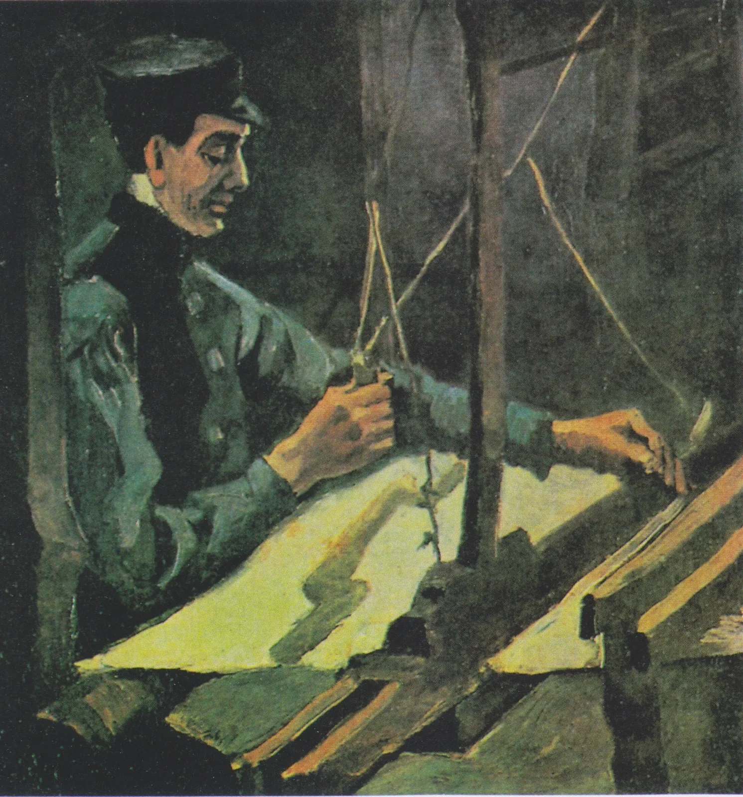 Weaver Facing Right (Half-Figure), Vincent van Gogh