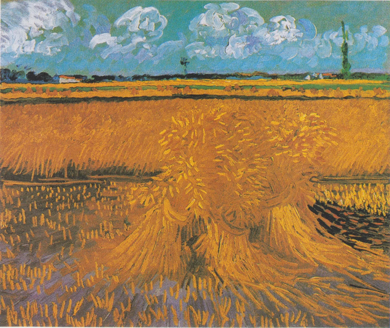 Wheat Field with Sheaves, Vincent van Gogh