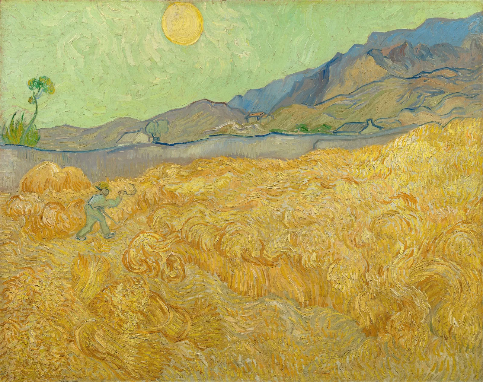 Wheatfield with a Reaper, Vincent van Gogh