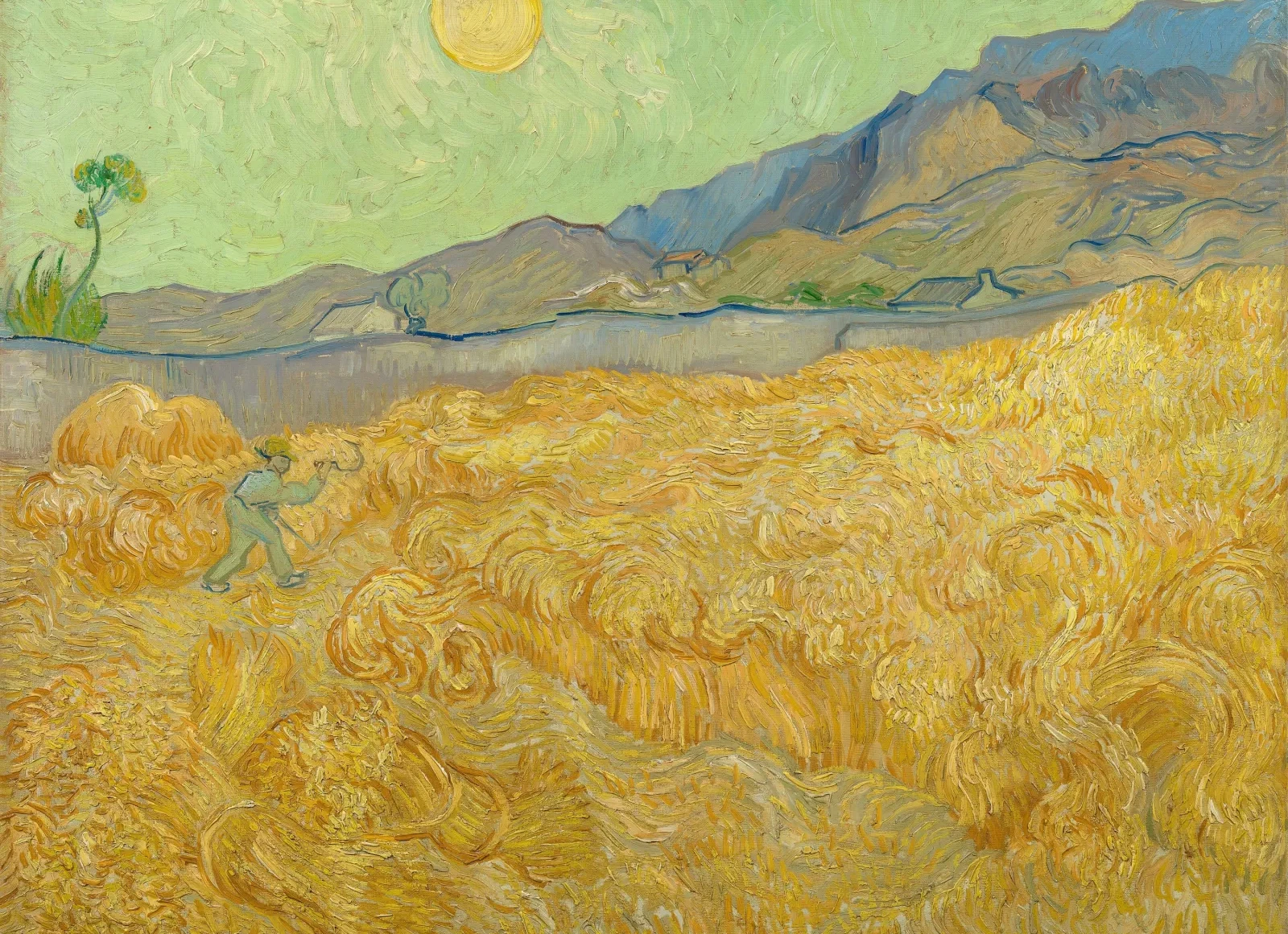 Wheatfield with a Reaper, Vincent van Gogh