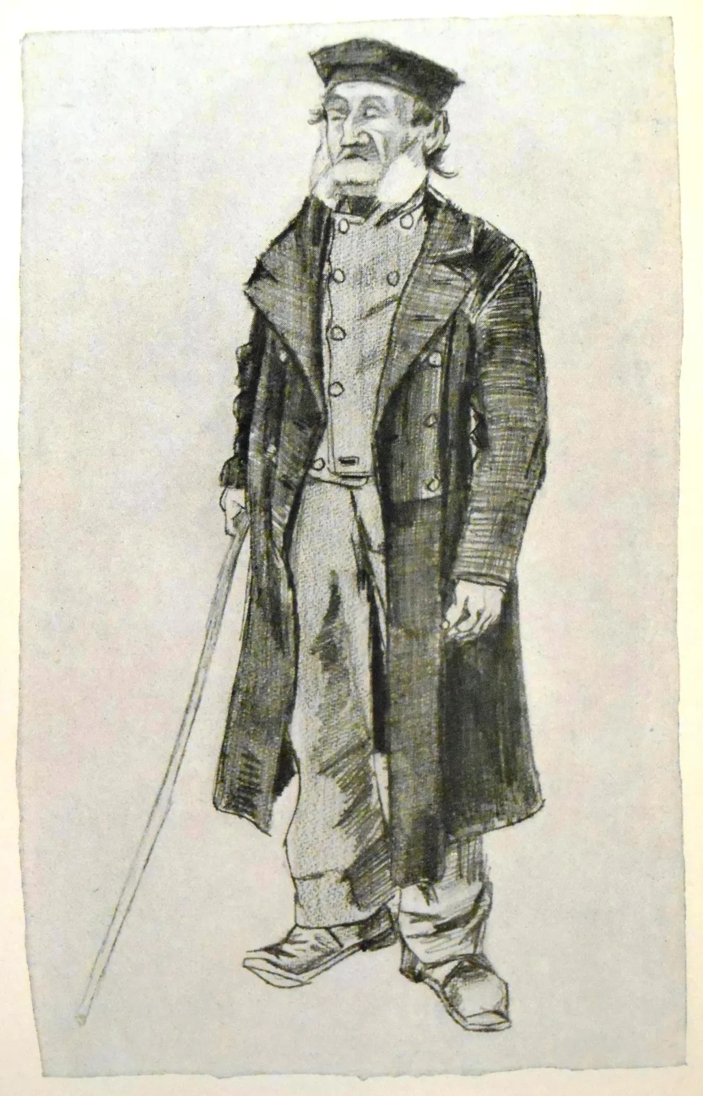 Workhouse-inmate with skull-cap and stick, Vincent van Gogh