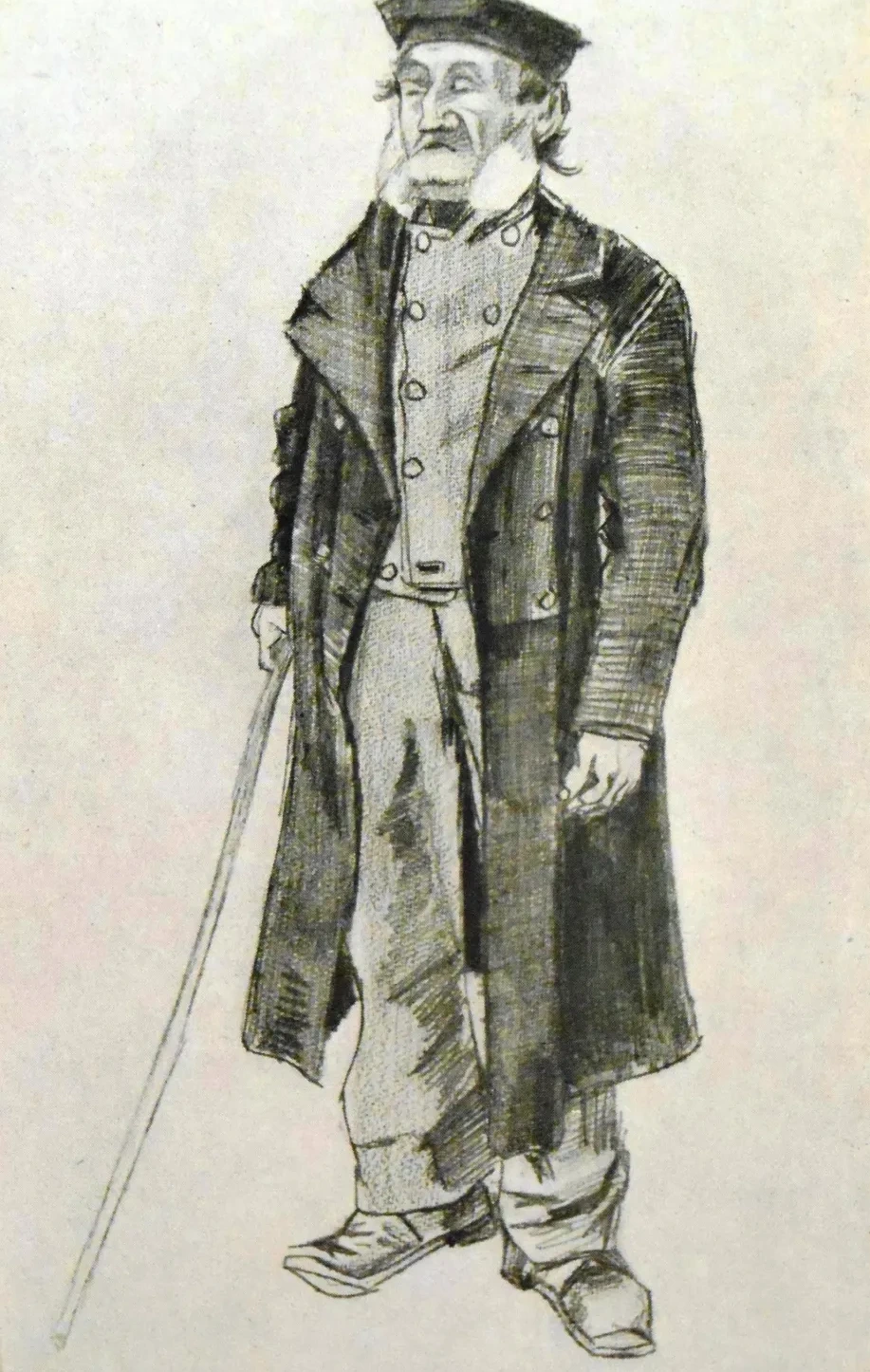Workhouse-inmate with skull-cap and stick, Vincent van Gogh