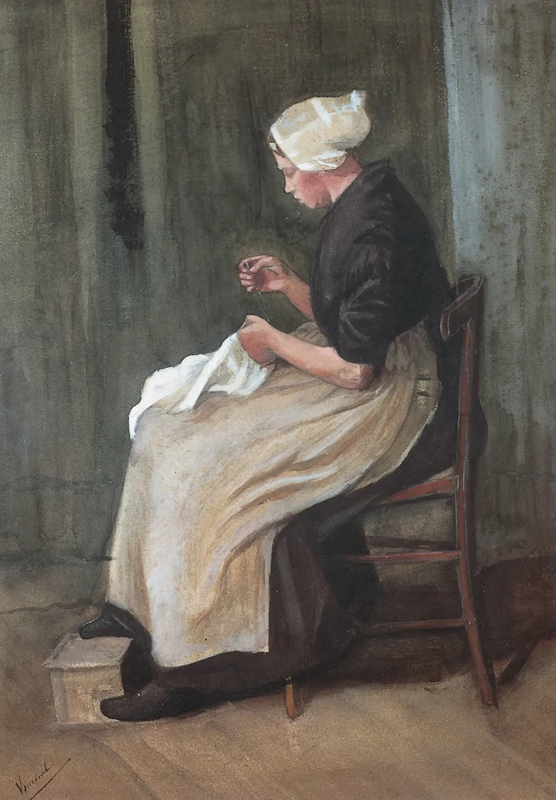Young Scheveningen Woman Seatded: Facing Left, Vincent van Gogh