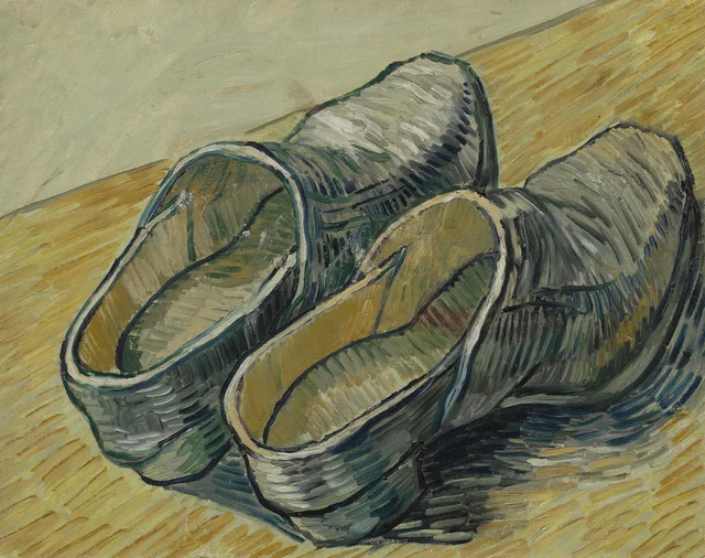 Un par de zuecos de cuero, Vincent van Gogh