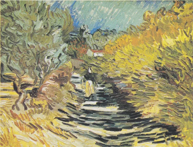 A Road at Saint-Remy with Female Figure, Vincent van Gogh