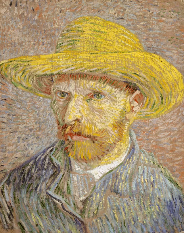 Autorretrato con sombrero de paja