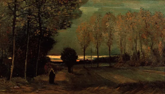 Autumn Landscape at Dusk