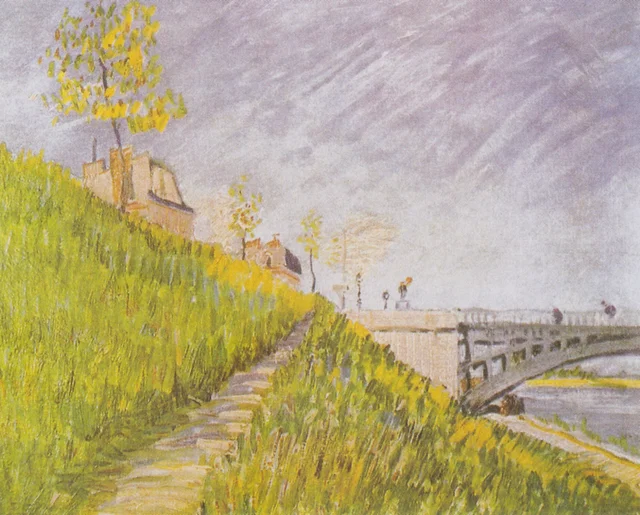 Orillas del Sena con el puente de Clichy