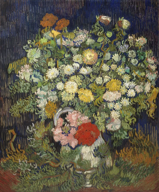 Ramo de flores en un jarrón, Vincent van Gogh