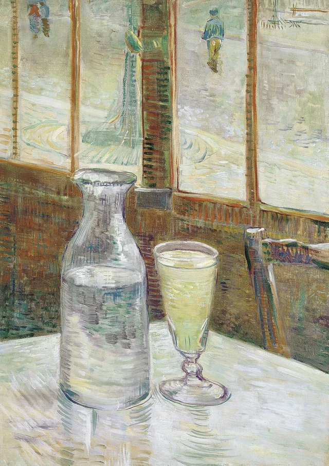 Café table with absinth, Vincent van Gogh