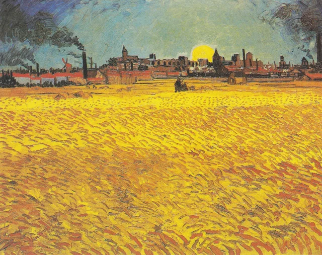 Campo de trigo al sol poniente, Vincent van Gogh