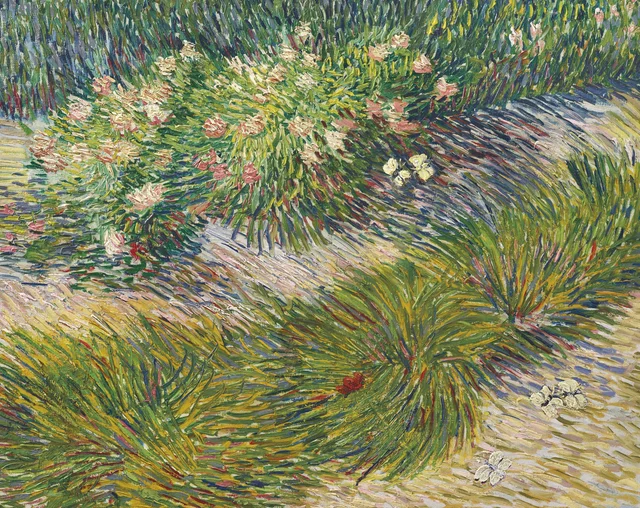Rincón de jardín con mariposas, Vincent van Gogh