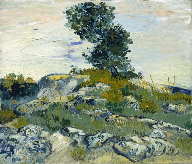 Colinas rocosas de encinas, Vincent van Gogh