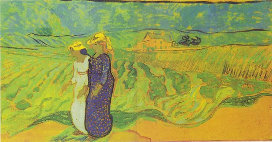 Deux Femmes à travers champs