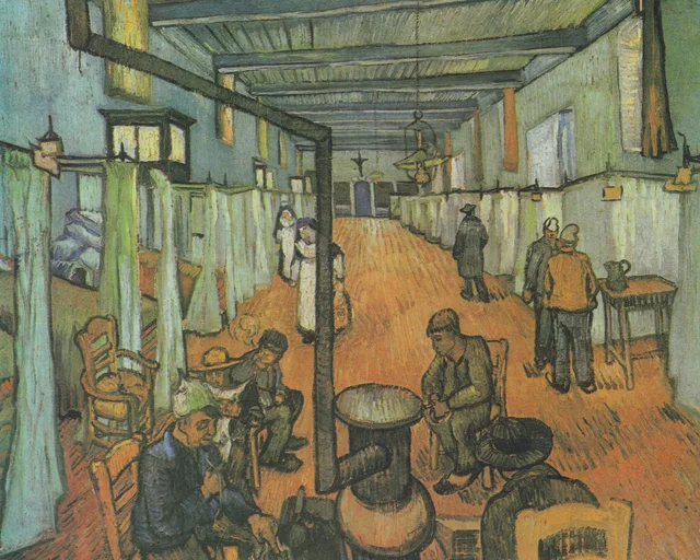 Dormitorio del hospital de Arlés, Vincent van Gogh